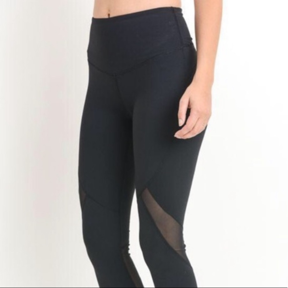 Athleta Black Mesh Legging